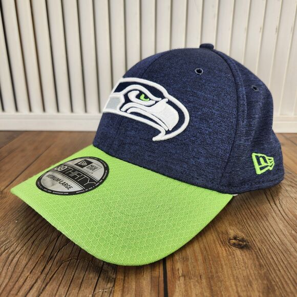 New Era Other - New Era 39thirty Seattle Seahawks Fitted Ball Cap Heathered Blue Green M/L Hat